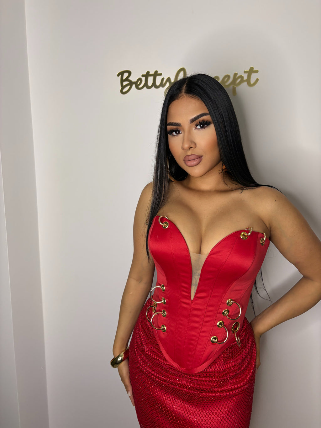 Corset Choco Red + Fusta