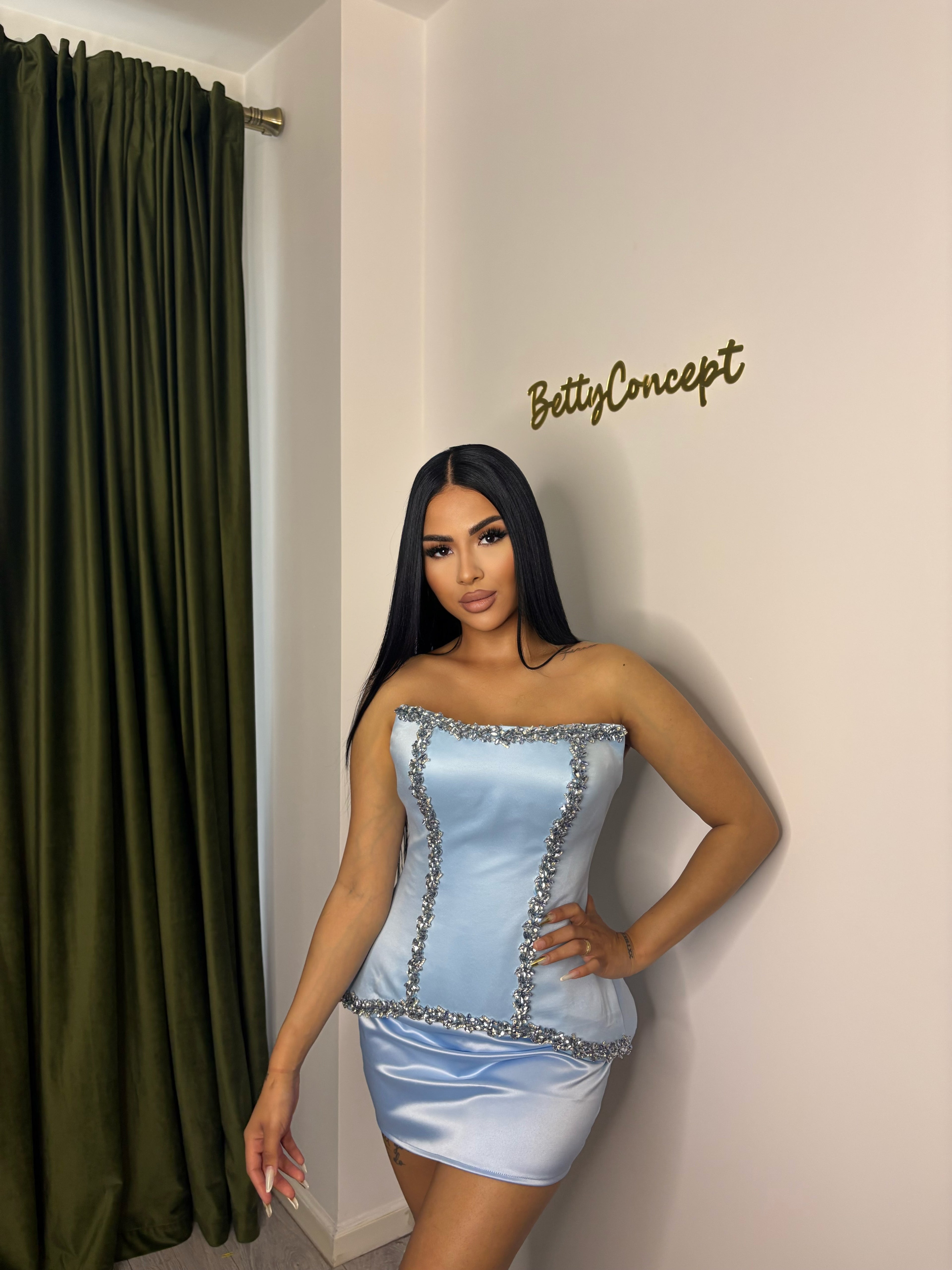 Set Crystal Baby Blue