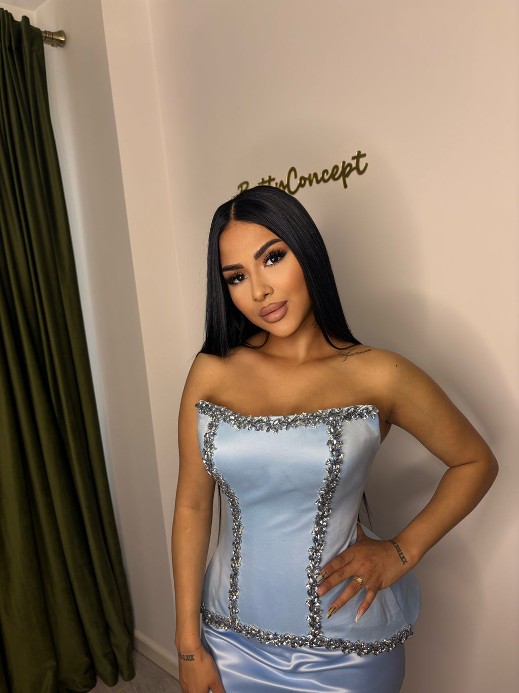 Set Crystal Baby Blue